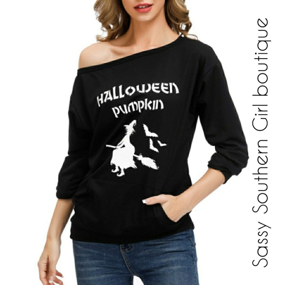 🆕⭐ Black oversized Halloween sweatshirt